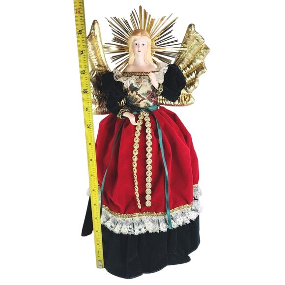 Porcelain Angel tree top Doll Brinns vintage 1993 Authentic Collectible Edition - Picture 9 of 14